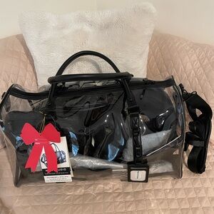 Max studio the ultimate travel essentials clear duffel bag